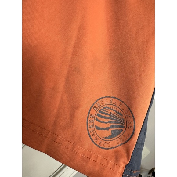 REI Swim Trunks Mens 34 Orange Gray‎ Board Shorts Bathing Suit Mens Swimming - Picture 2 of 6